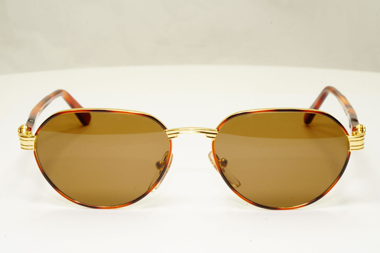 Gianni Versace 1995 Vintage Gold Medusa Unisex Brown Sunglasses MOD G52 COL 14L