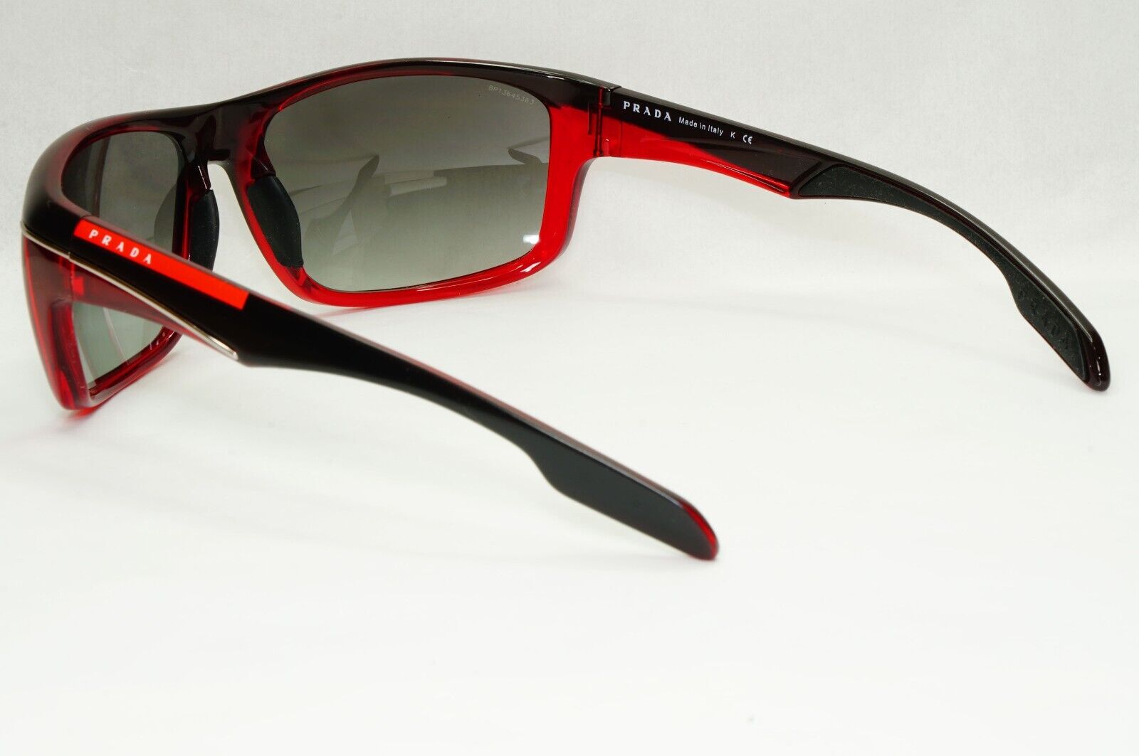 Prada Sunglasses 2012 Red Maroon Grey Gradient Wrap PS01NS SPS 01N GAF-3M1