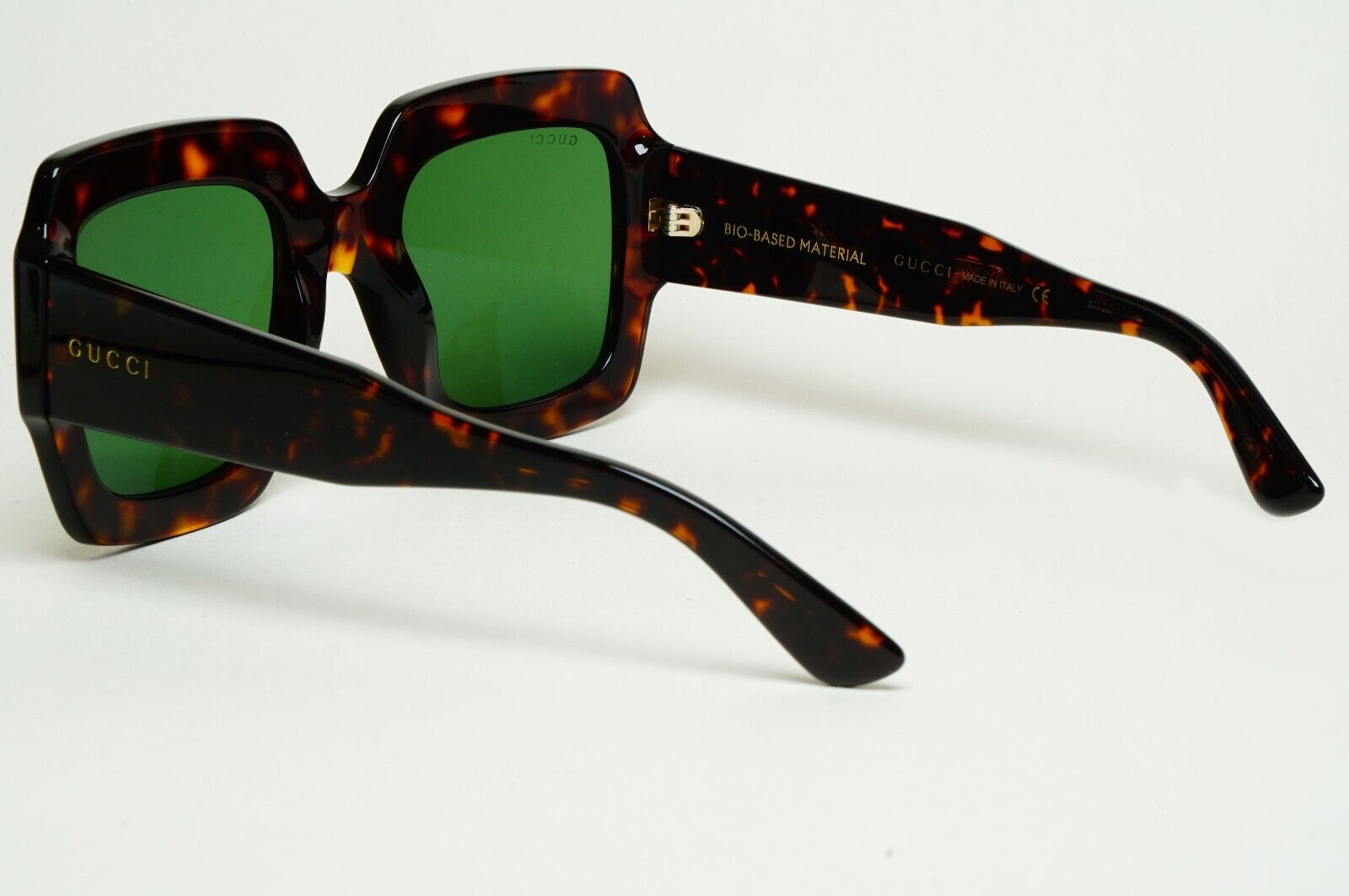 Gucci Sunglasses 2022 Oversized Brown Green Tortoise Square GG1111S 002 180125