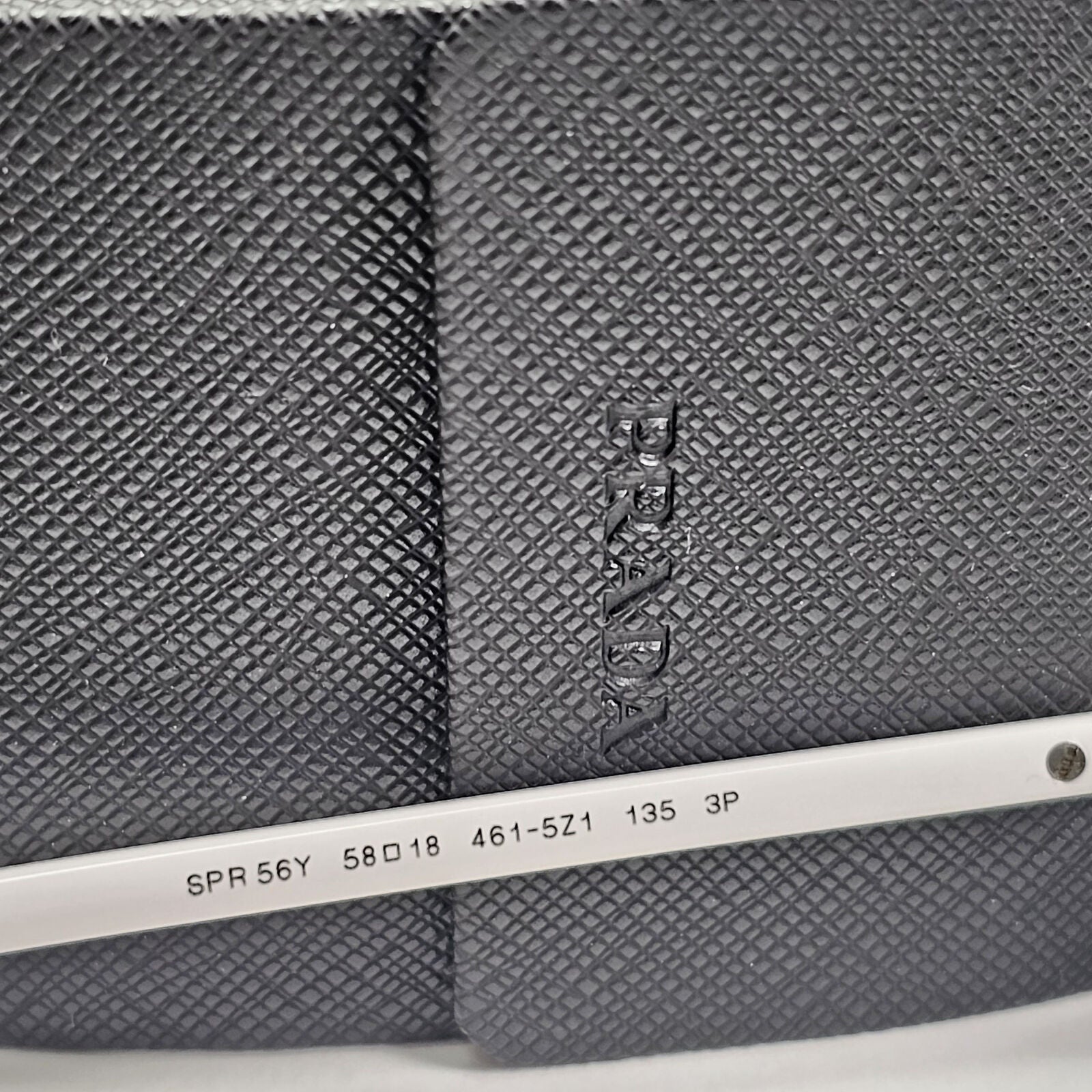 Prada Sunglasses White Polarized Grey Angular Square PR56YS SPR 56Y 461-5Z1 55mm
