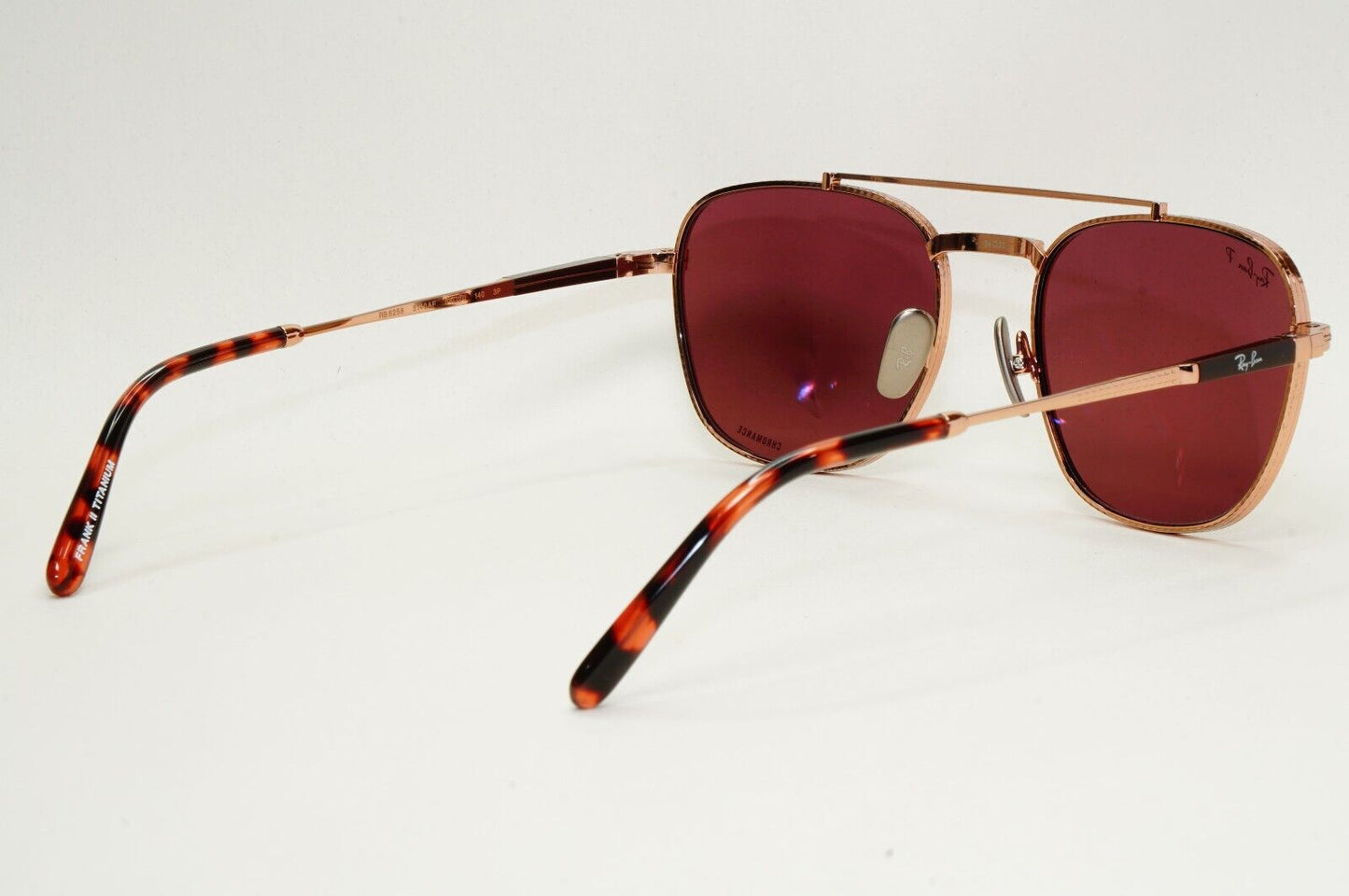 Ray-Ban Sunglasses Frank II Titanium Polarized Rose Gold RB 8258 3140/AF 54mm