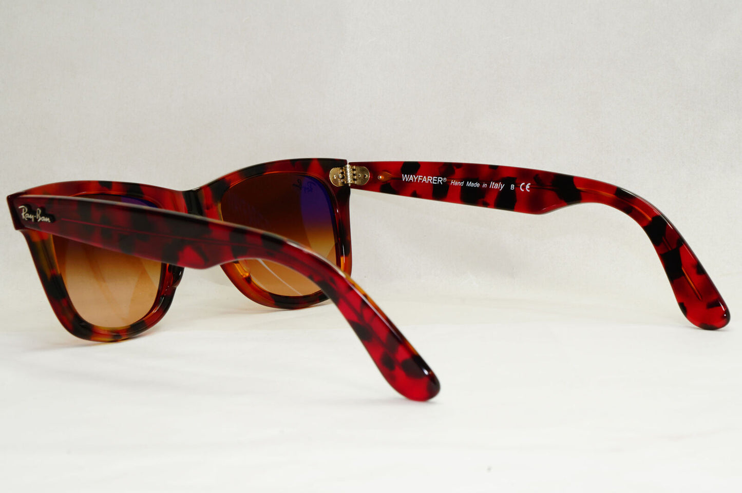 Ray-Ban Sunglasses Wayfarer Dark Red Havana Transparent Brown RB 2140 1275/A5