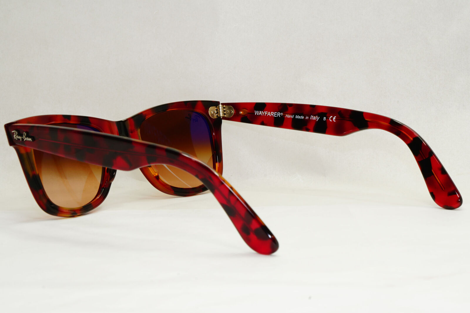 Ray-Ban Sunglasses Wayfarer Dark Red Havana Transparent Brown RB 2140 1275/A5