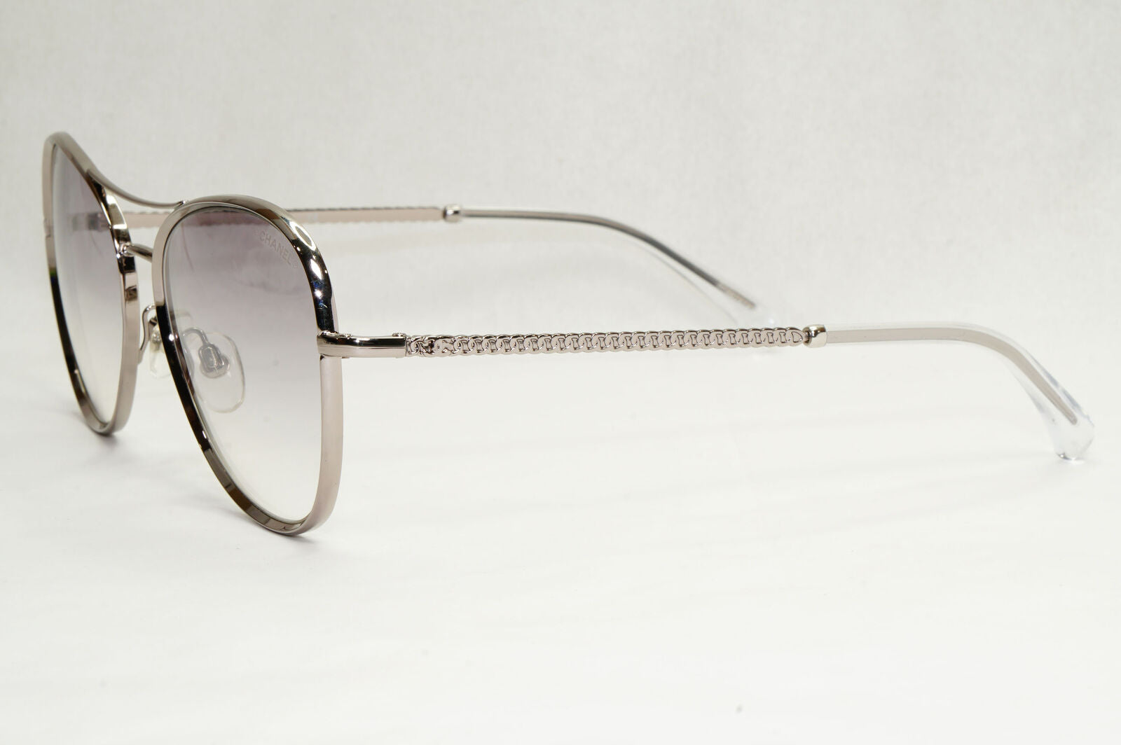 Chanel Sunglasses Silver Grey Gradient Metal Chain 2181-S c.168 56mm Cat 1