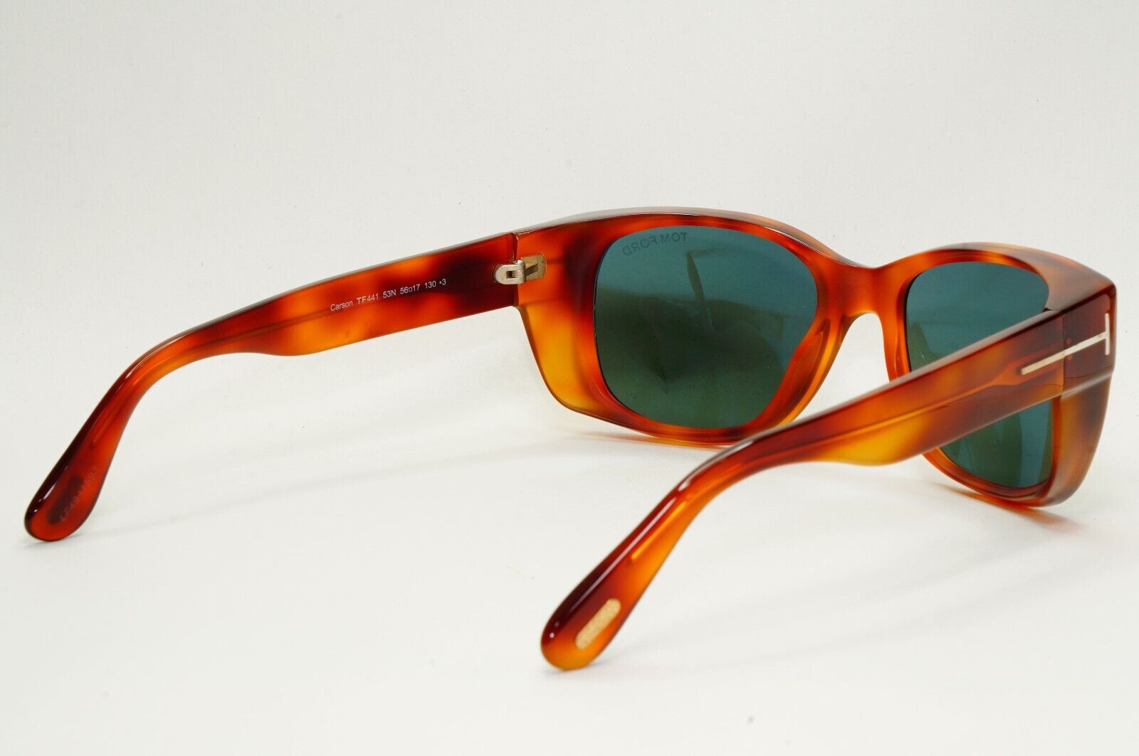 Tom Ford Sunglasses Carson Brown Tortoise Havana Green Square TF 441 53N FT0441