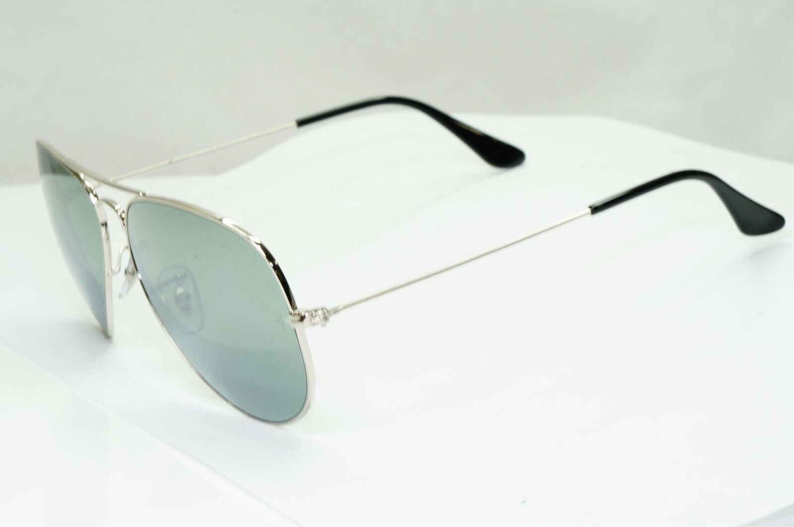 Ray-Ban Sunglasses Aviator Silver Grey Mirror Glass Lens Pilot RB 3025 58mm