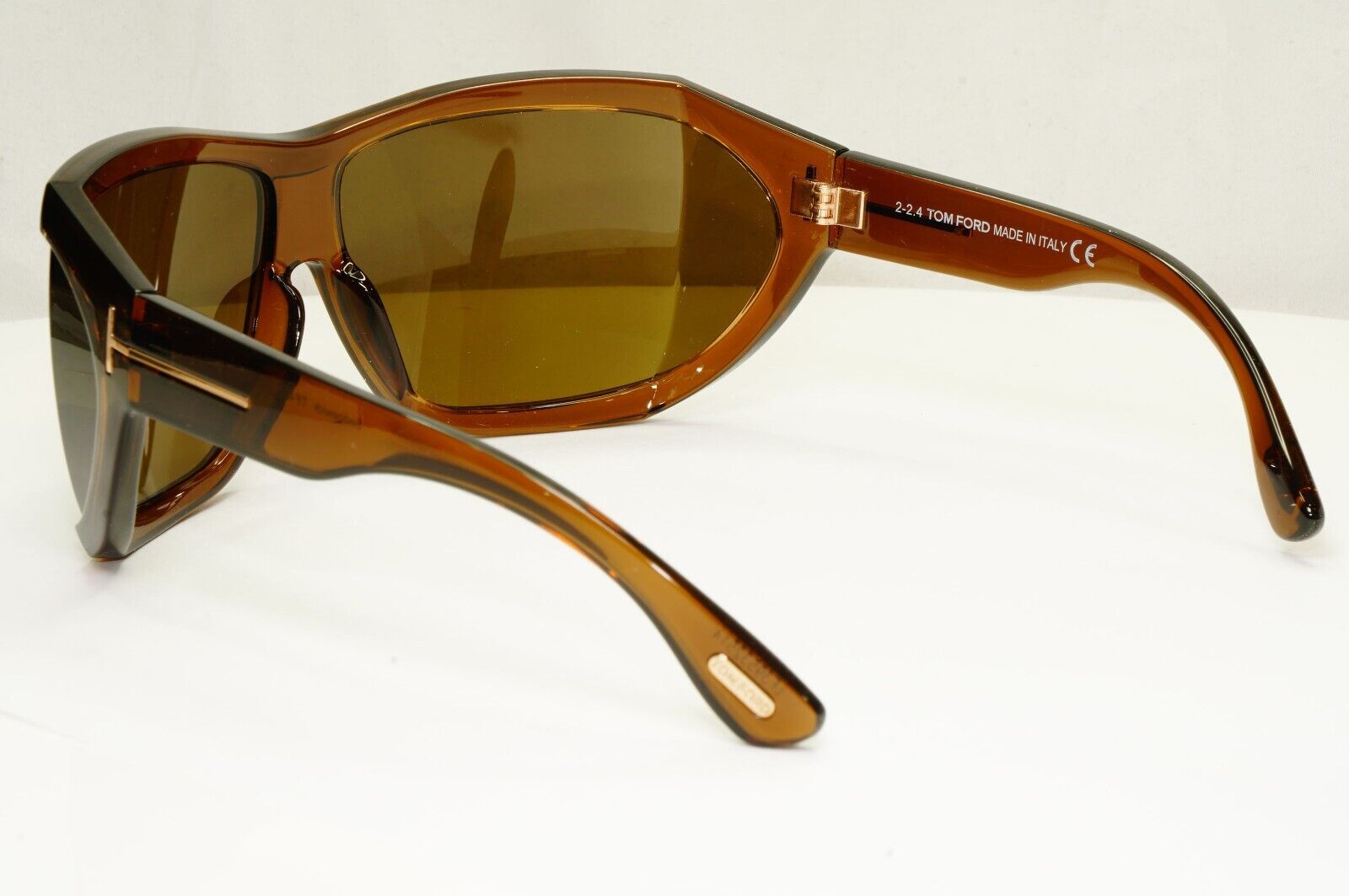 Tom Ford Sunglasses Sedgewick Brown Transparent Square Wrap FT0402 TF 402 48E
