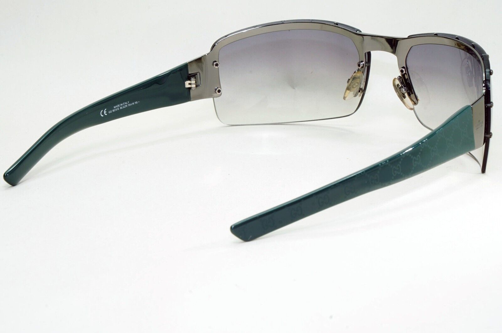 Gucci Sunglasses 2004 Vintage Monogram Green Grey Unisex GG 1823/S BLGZR 051124