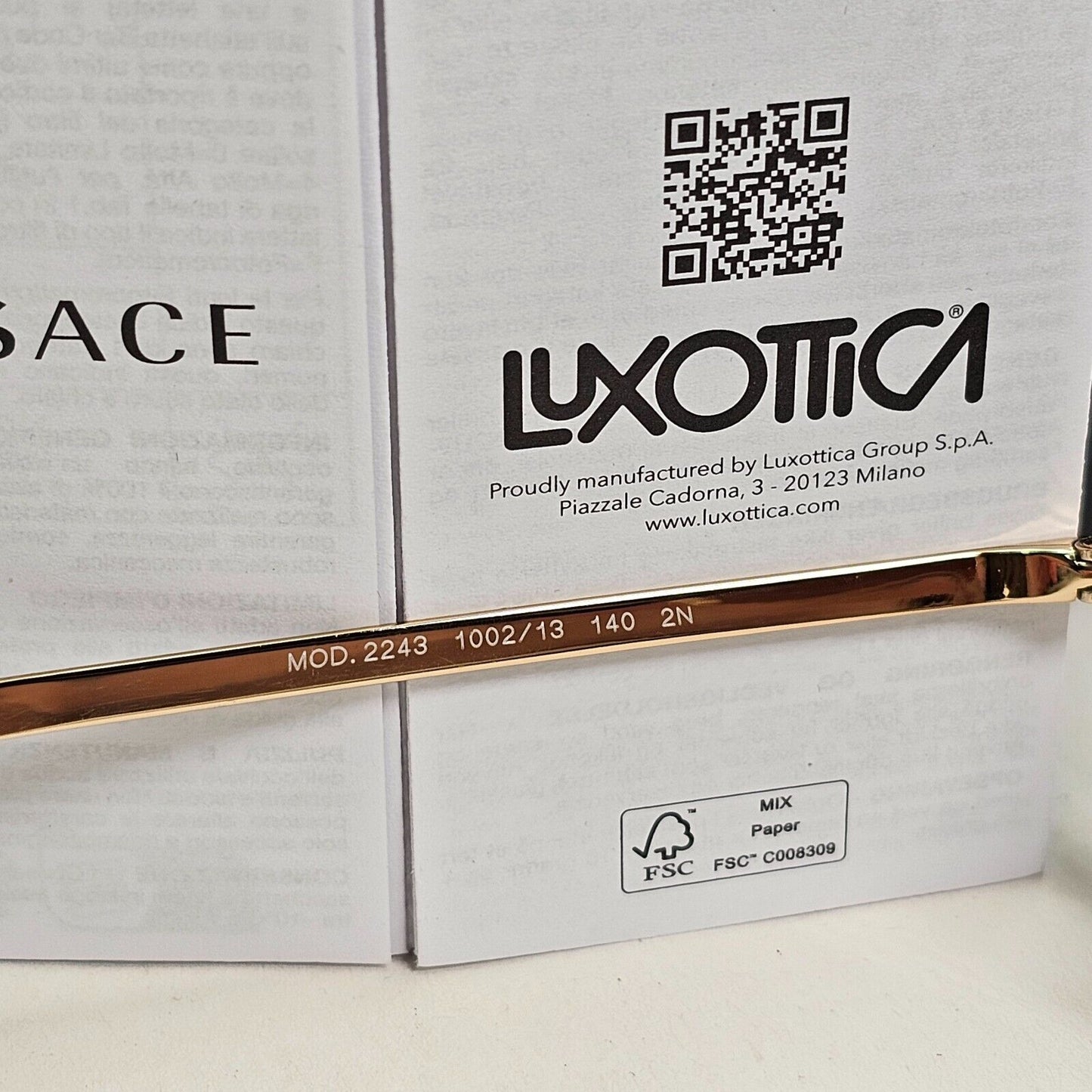 Versace Sunglasses Gold Brown Gradient Medusa Pilot Shield MOD VE 2243 1002/13