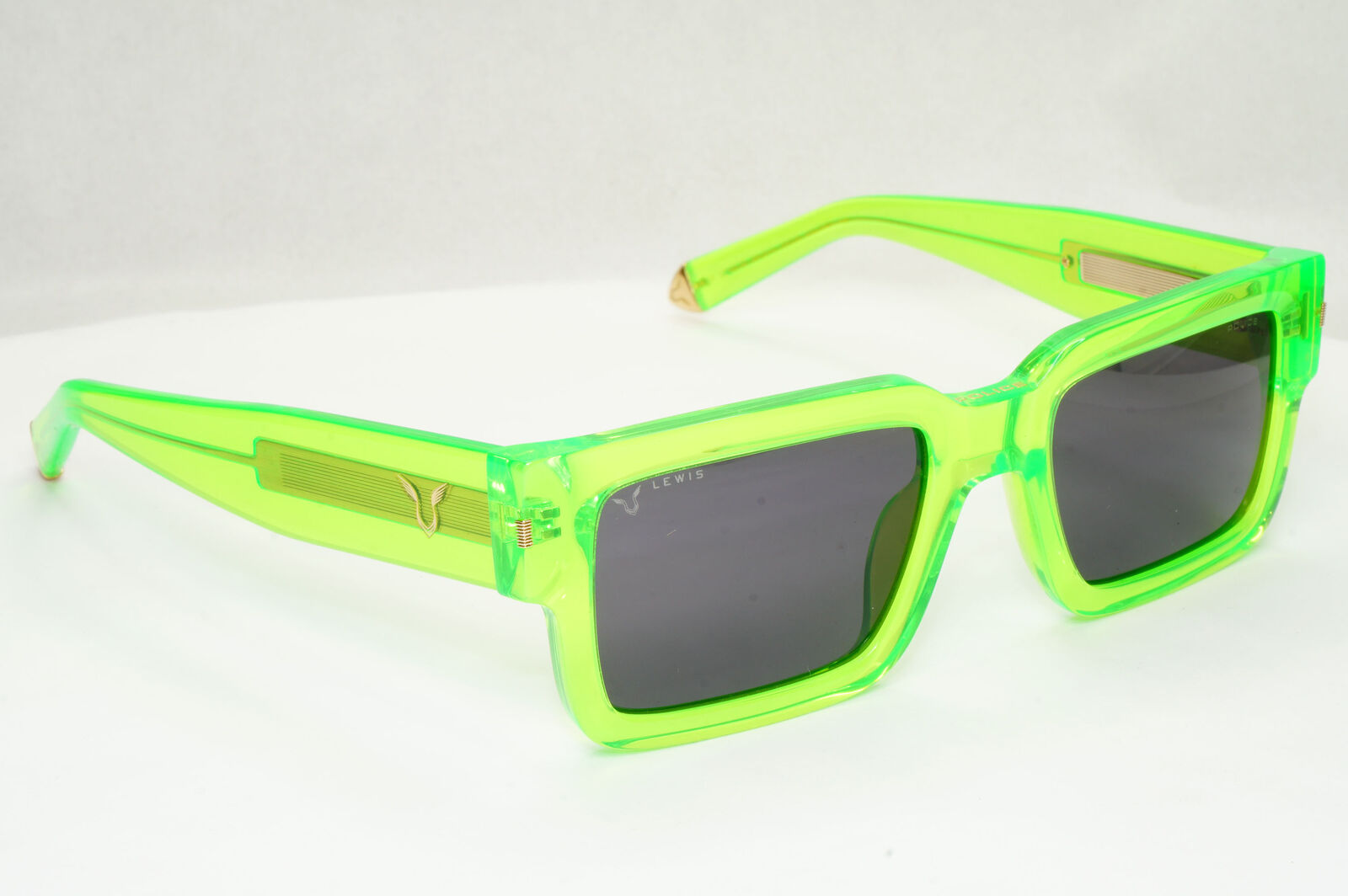 Police F1 Lewis Hamilton Sunglasses Green Transparent Lime SPL E14V COL 0VC1