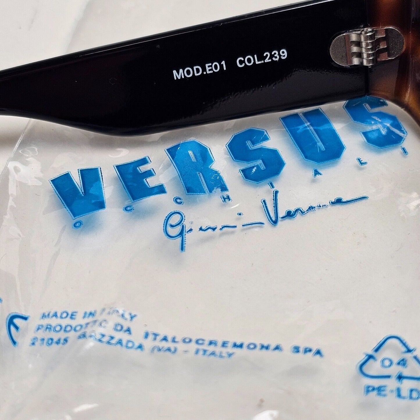 Versus Sunglasses 1996 by Gianni Versace Vintage Brown Black MOD E01 COL 239