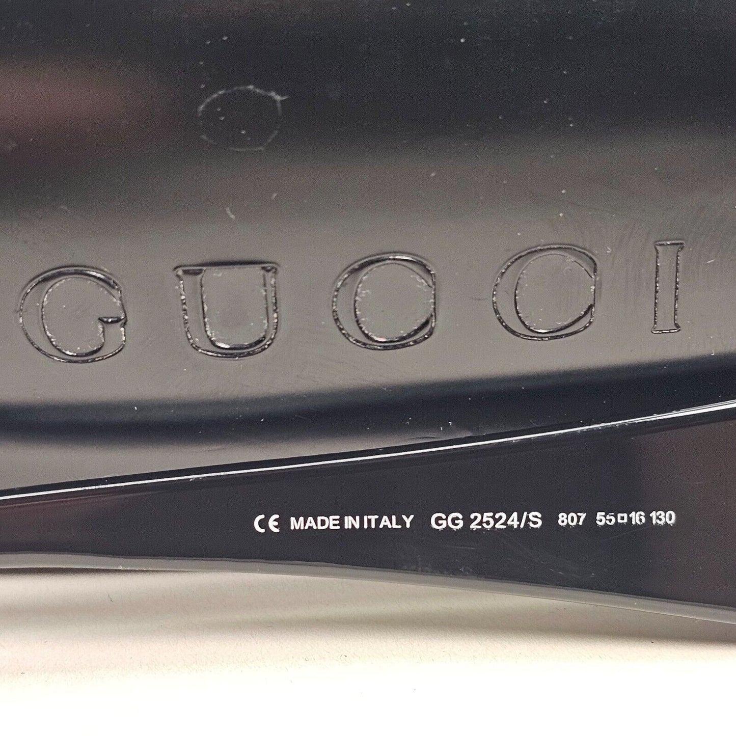 Gucci Sunglasses 1999 Vintage Black Green Rectangle GG 2524/S 807 081024