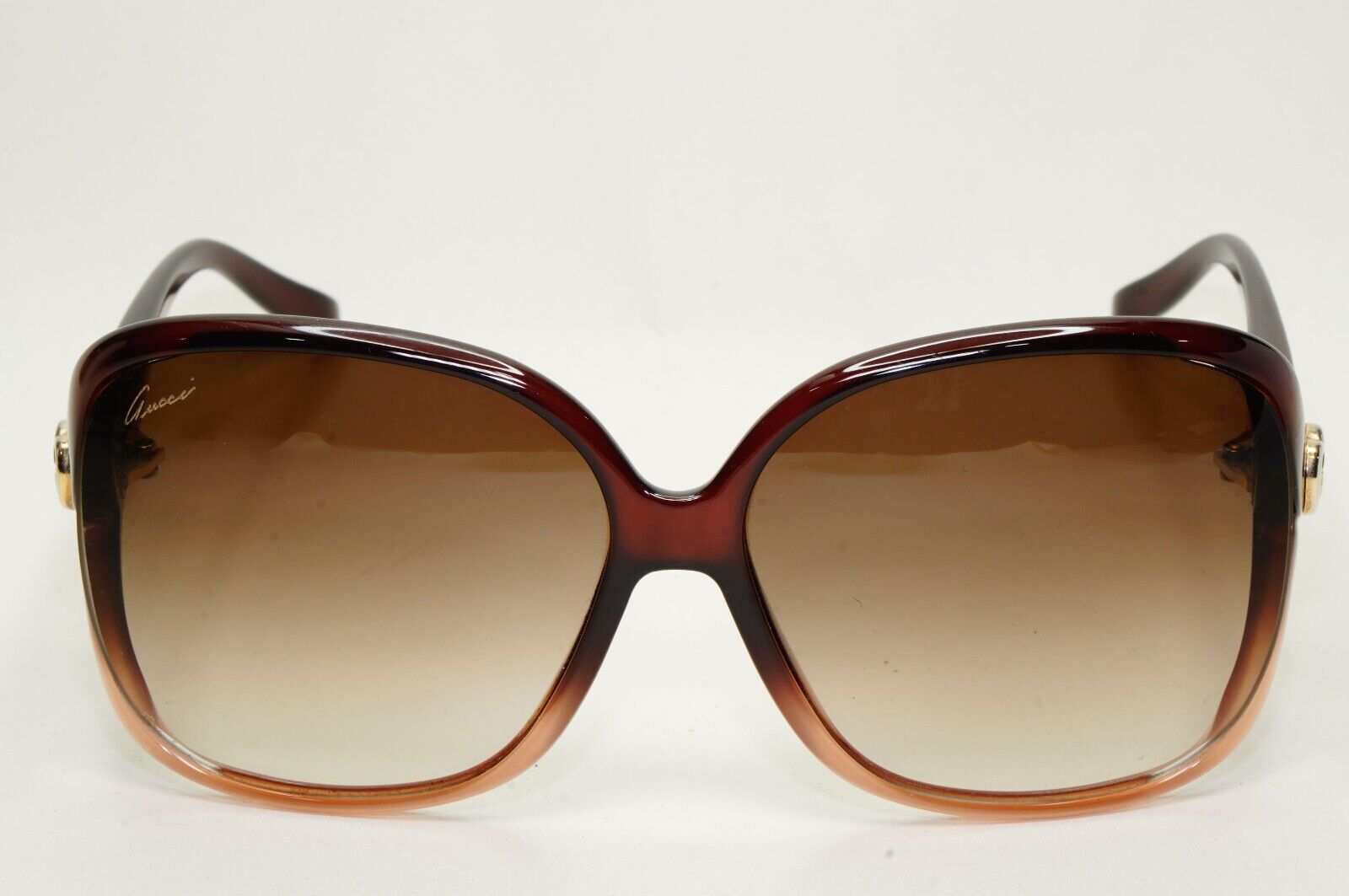 Gucci Sunglasses 2011 Vintage Gold Heart Brown Square GG 3500/S WNQ02 041124