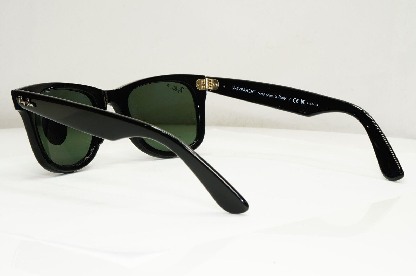 Ray-Ban Sunglasses Wayfarer Polarised Black Green RB 2140 Wayfarer 901/58 50mm