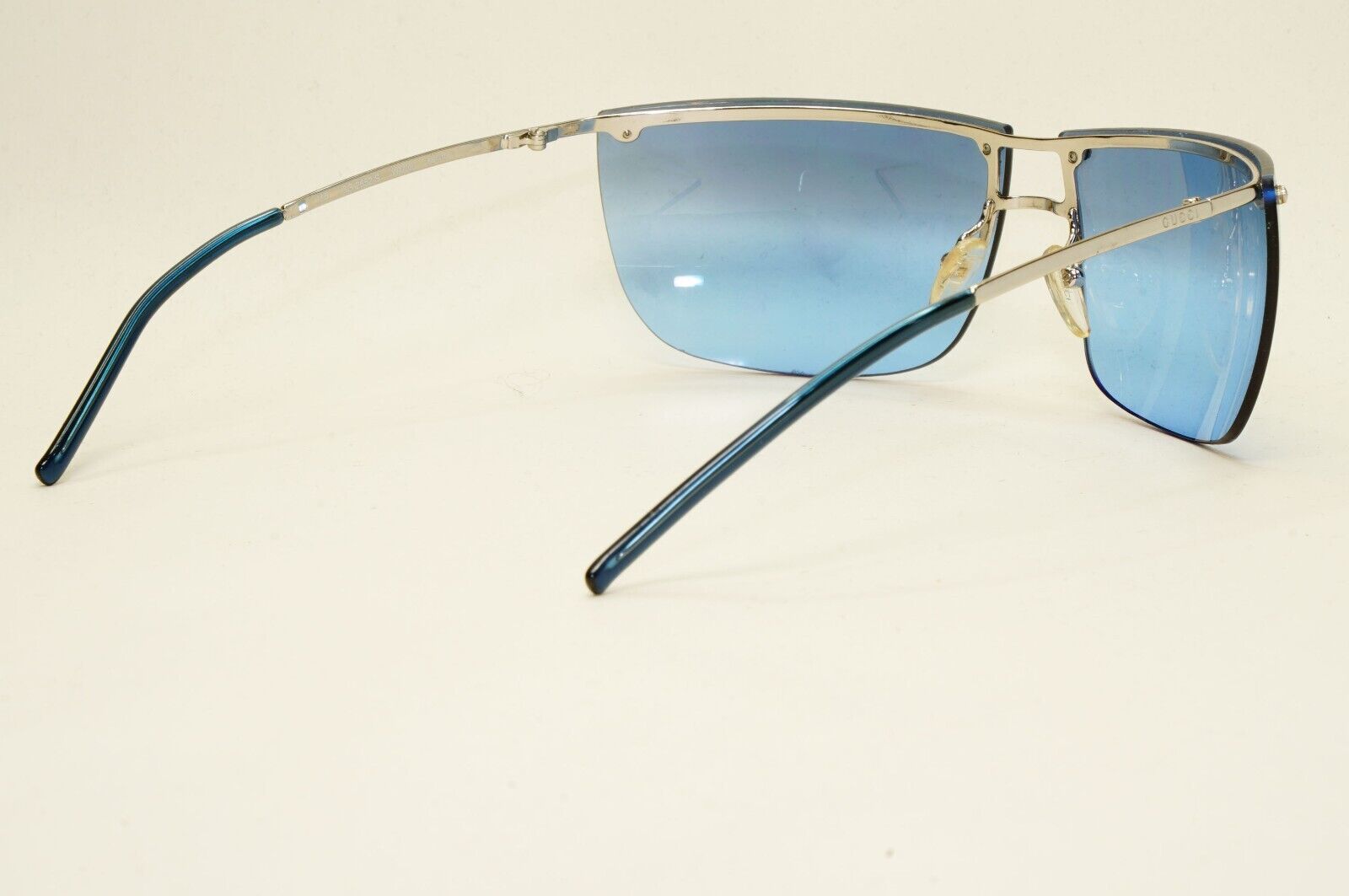 Gucci Sunglasses 2006 Vintage Blue Mirror Silver Wrap GG 2652/S YB7NL 081024