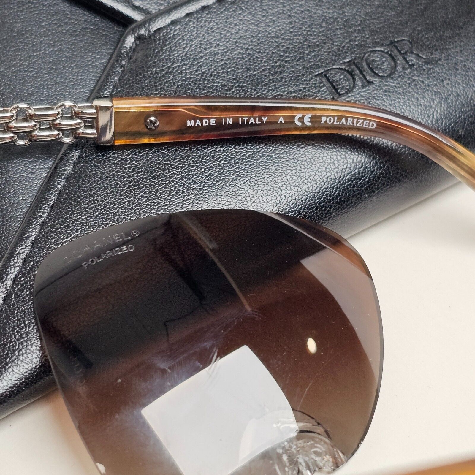 Chanel Sunglasses Chain Brown Tortoise Silver Square 5325 c.1525 54mm 261124