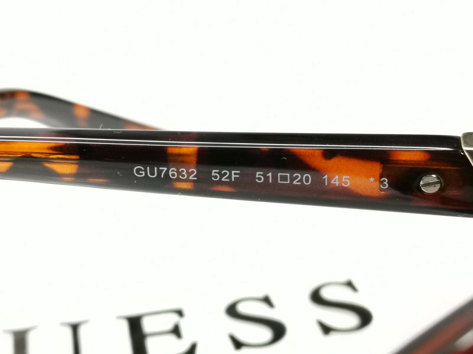 Guess Brown Oval Gradient Havana Gold Triangle Womens Sunglasses GU 7632 52F