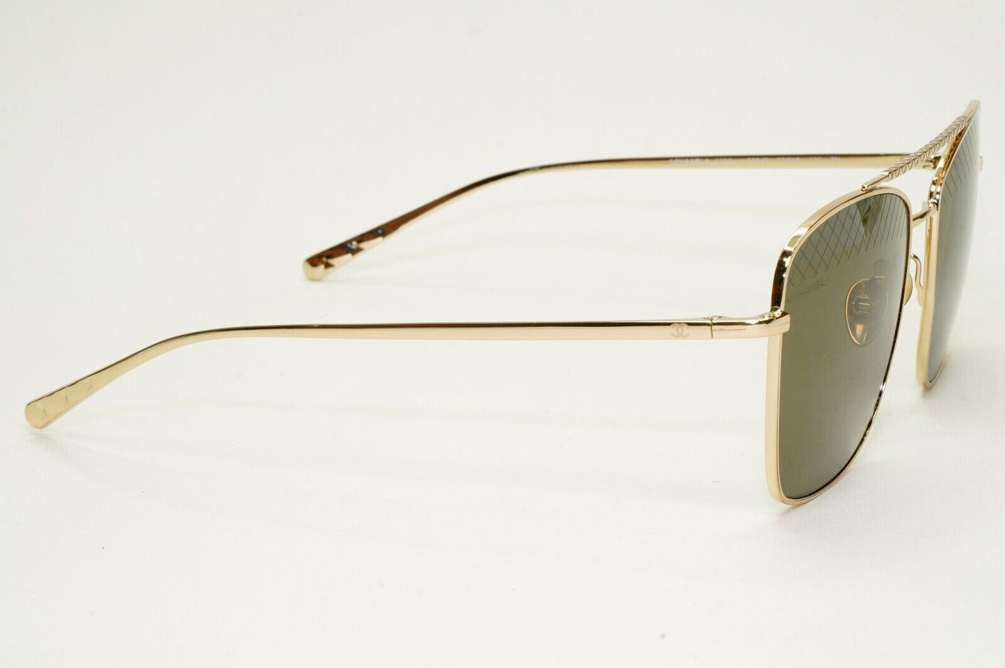 Chanel Sunglasses Gold Square Metal Navigator Pilot 4256 c.395/3 55mm