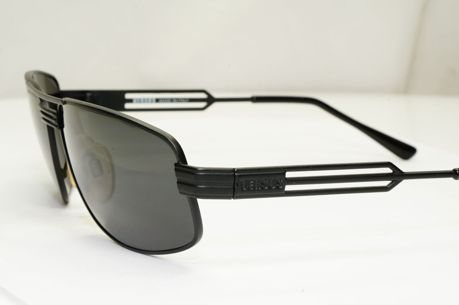 Versus Sunglasses 1996 by Gianni Versace Vintage Matte Black MOD F35 COL 028