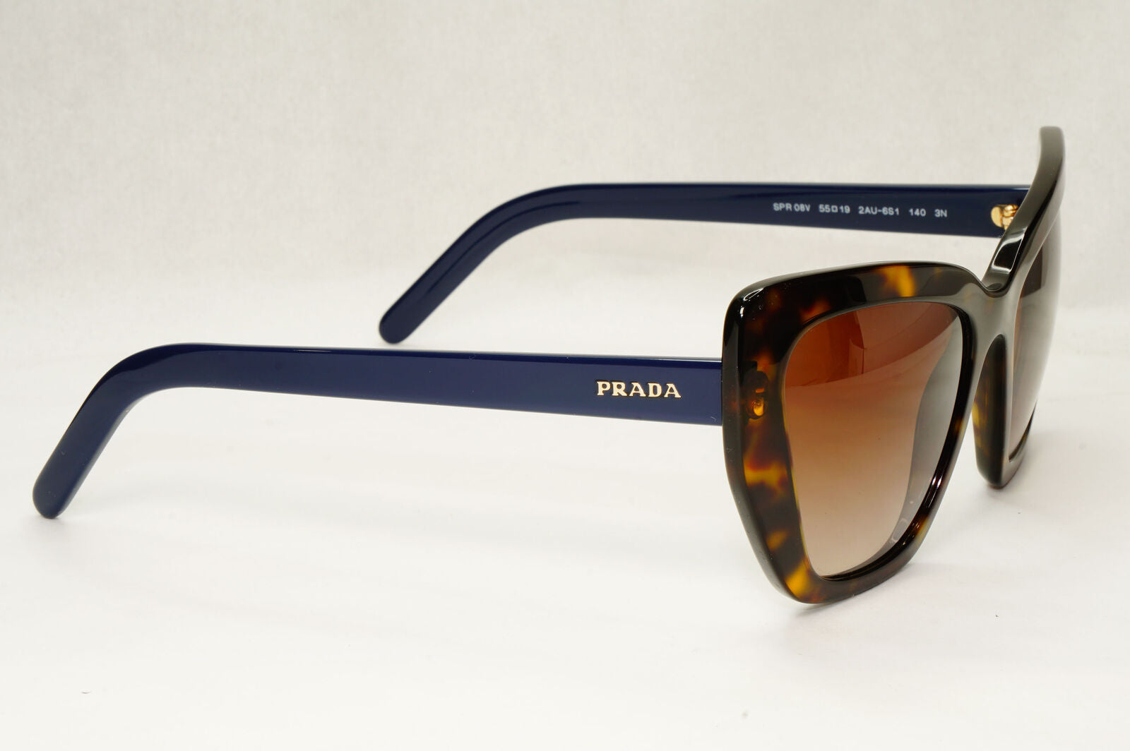 Prada Sunglasses Brown Blue Tortoiseshell Gradient Square PR08VS SPR 08V 2AU-6S1