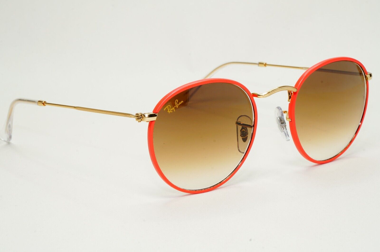 Ray-Ban Sunglasses Round Full Color Red Gold Brown Gradient RB 3447-J-M  9196/51