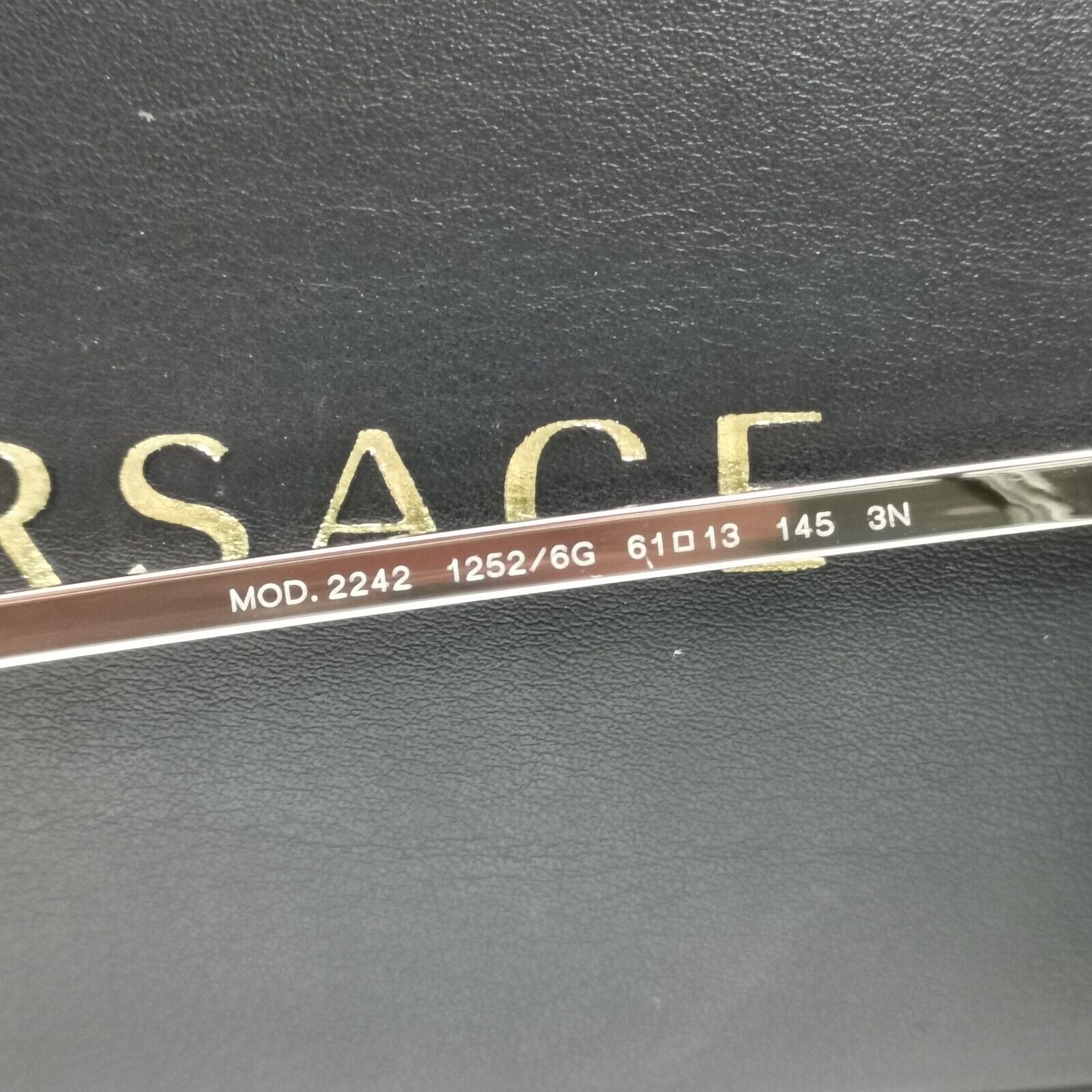 Versace Sunglasses Gold Silver Mirror Square Pilot Metal MOD VE 2242 1252/6G