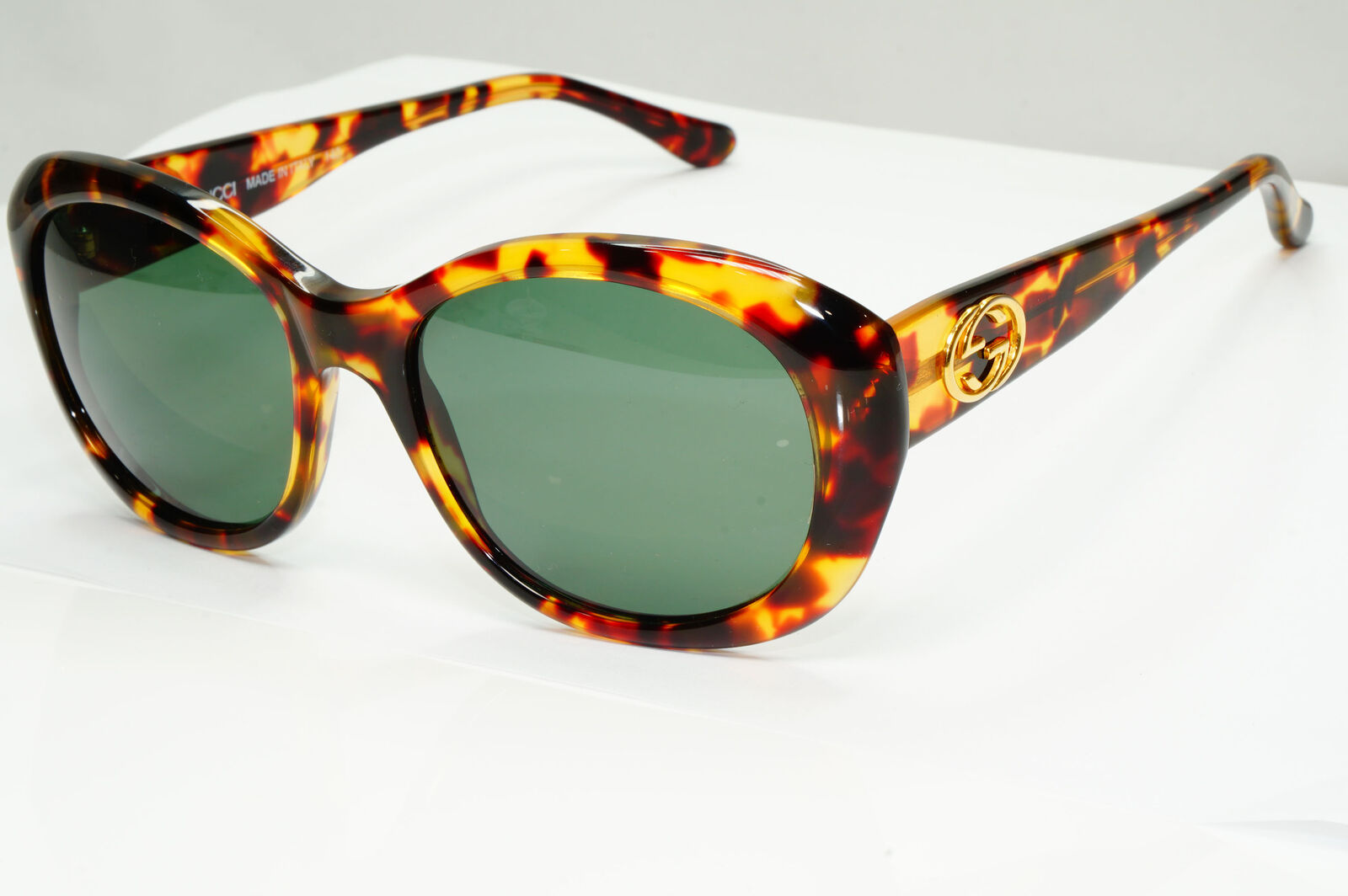 Gucci 1996 Sunglasses Vintage Brown Tortoise Green Gold GG 2171/N/S 02Y 181022
