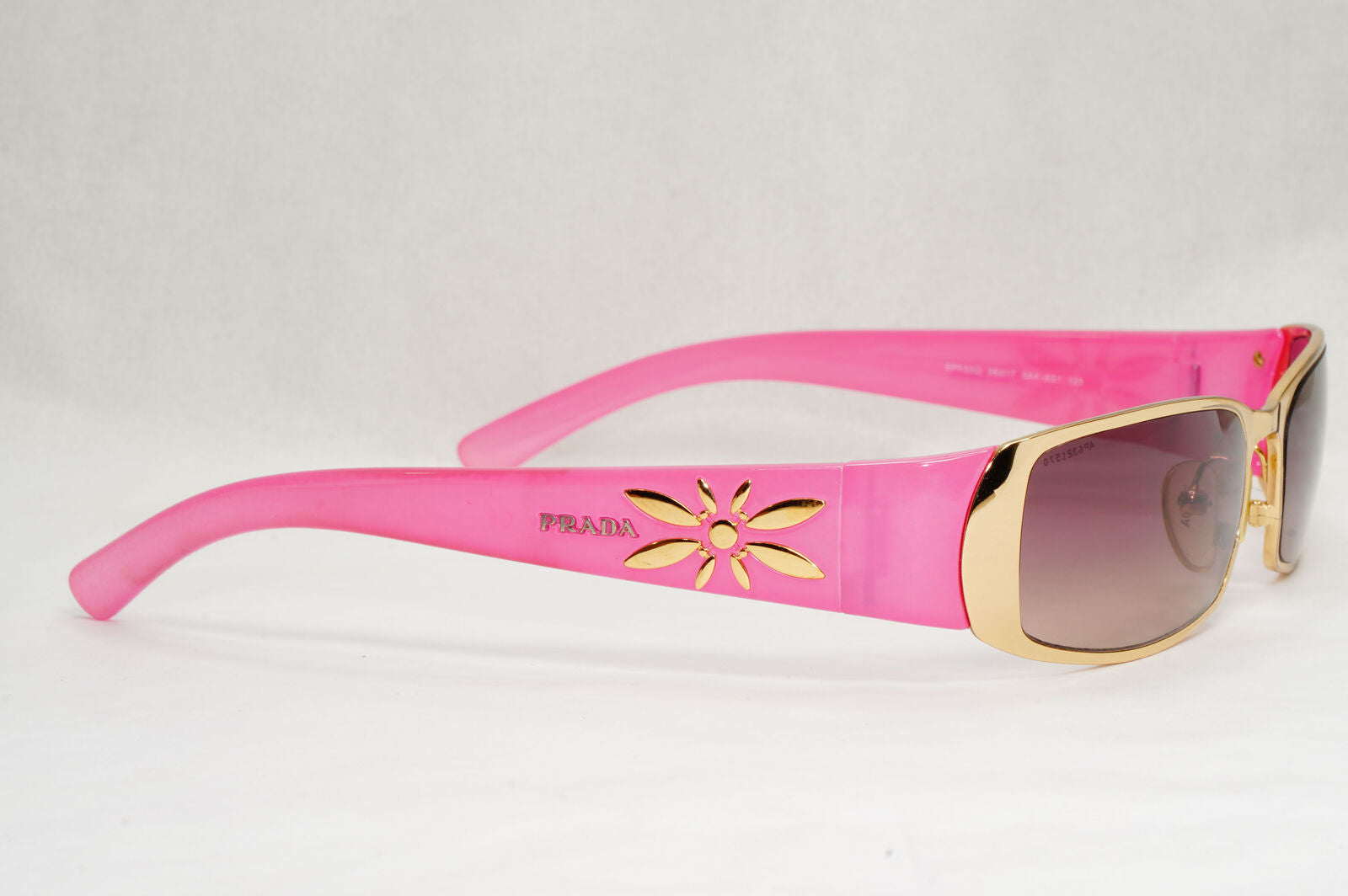 Prada Sunglasses 2006 Vintage Pink Gold Rectangle PR55GS SPR 55G 5AK-6S1 180124