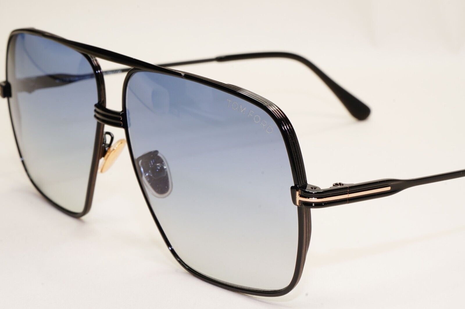 Tom Ford Sunglasses Frankie Black Blue Gradient Navigator FT0735 TF 735-H 01W