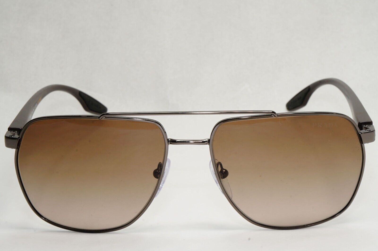 Prada Sunglasses Brown Gradient Pilot Gunmetal PS55VS SPS 55V 5AV-1X1 59mm