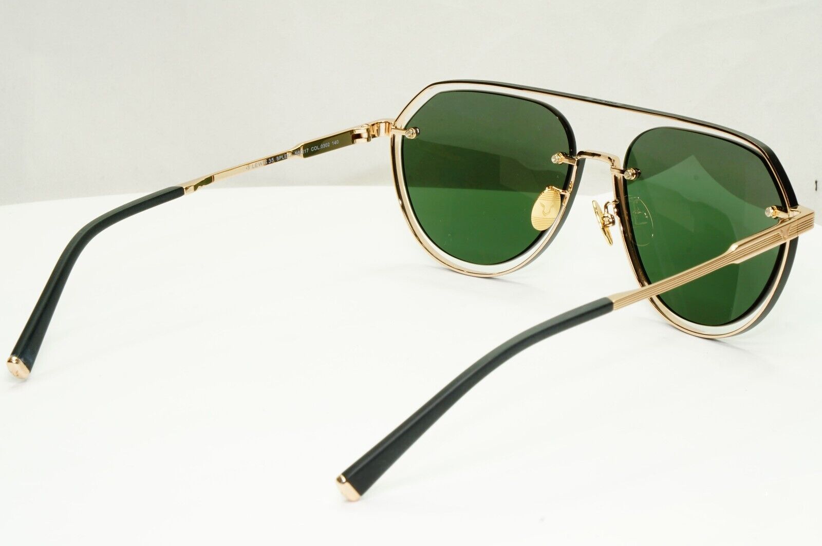 Police Lewis Hamilton F1 Sunglasses Gold Green Metal Pilot SPL E17 COL 0302