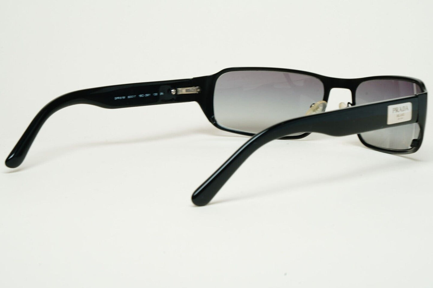 Prada Sunglasses 2007 Vintage Black Grey Rectangle PR61MS SPR 61M 1BO-3M1 310125