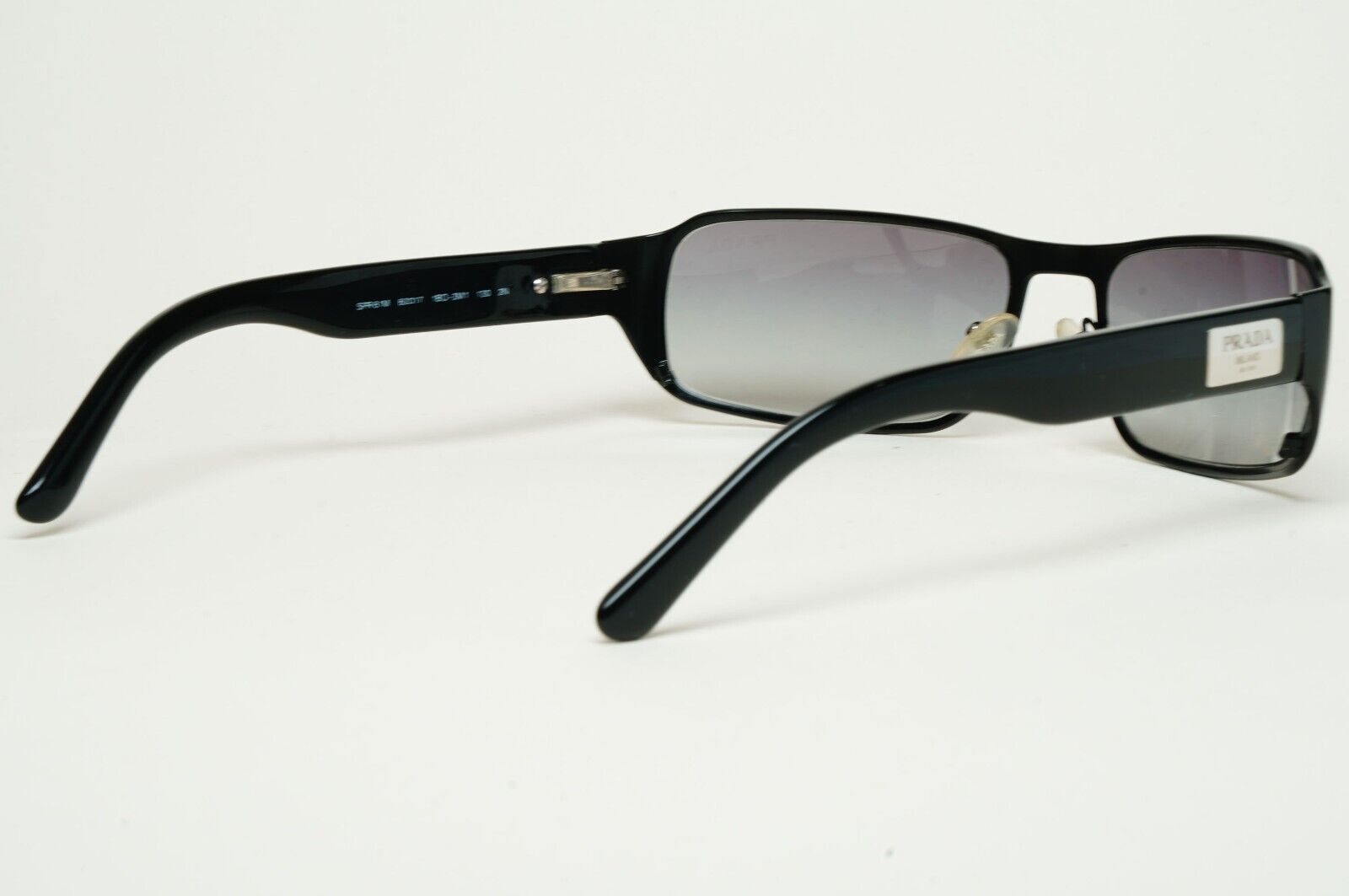 Prada Sunglasses 2007 Vintage Black Grey Rectangle PR61MS SPR 61M 1BO-3M1 310125