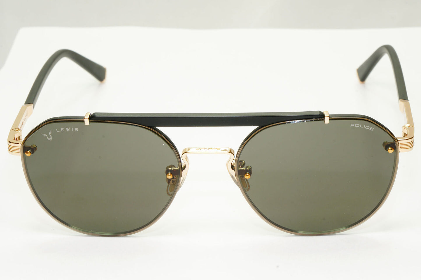 Police Lewis Hamilton F1 Sunglasses Gold Grey Pilot Round SPL E19 COL 0302 54mm