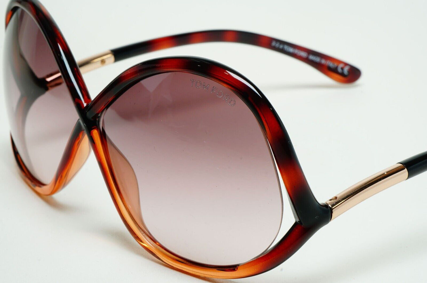 Tom Ford Sunglasses Ivanna Tortoise Brown Gradient Square FT0372 TF 372 52F