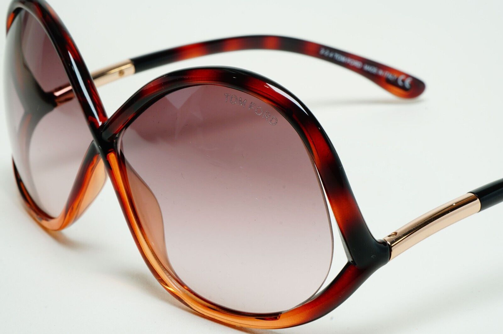 Tom Ford Sunglasses Ivanna Tortoise Brown Gradient Square FT0372 TF 372 52F