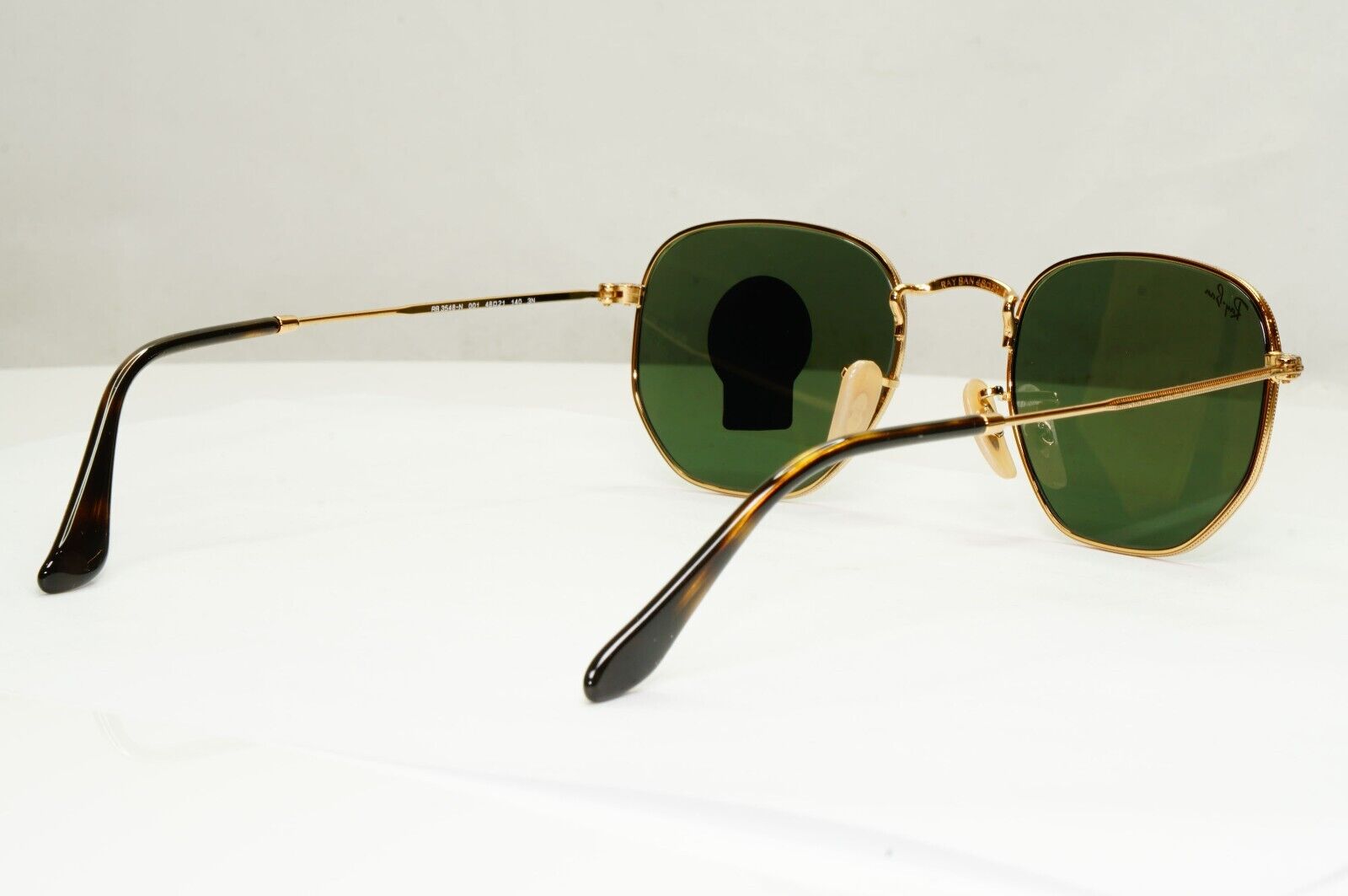 Ray-Ban Sunglasses Hexagonal Gold Arista Metal Green G15 RB 3548-N 001 48mm