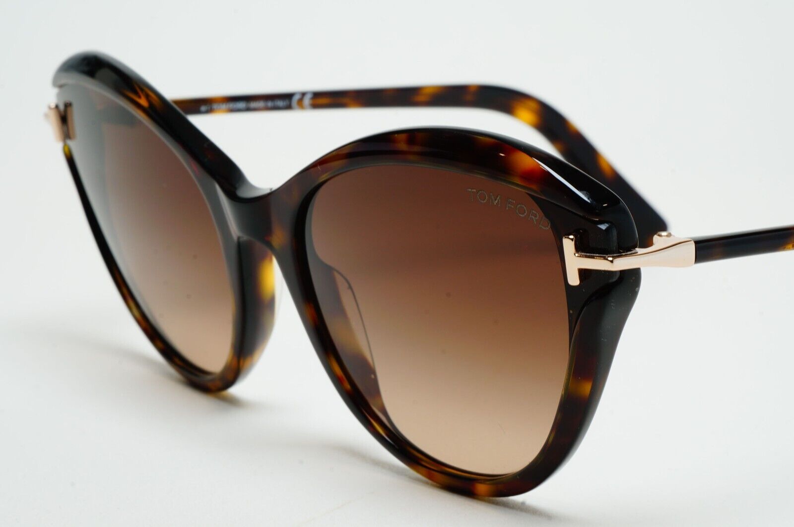 Tom Ford Sunglasses Leigh Brown Tortoiseshell Gradient Cat Eye FT0850 TF 850 52F
