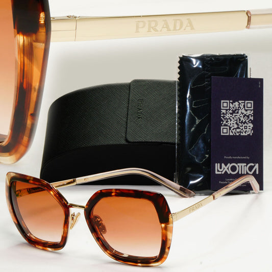 Prada Sunglasses Caramel Brown Honey Gold Square PR53YS SPR 53Y 04Y-0A6 050124