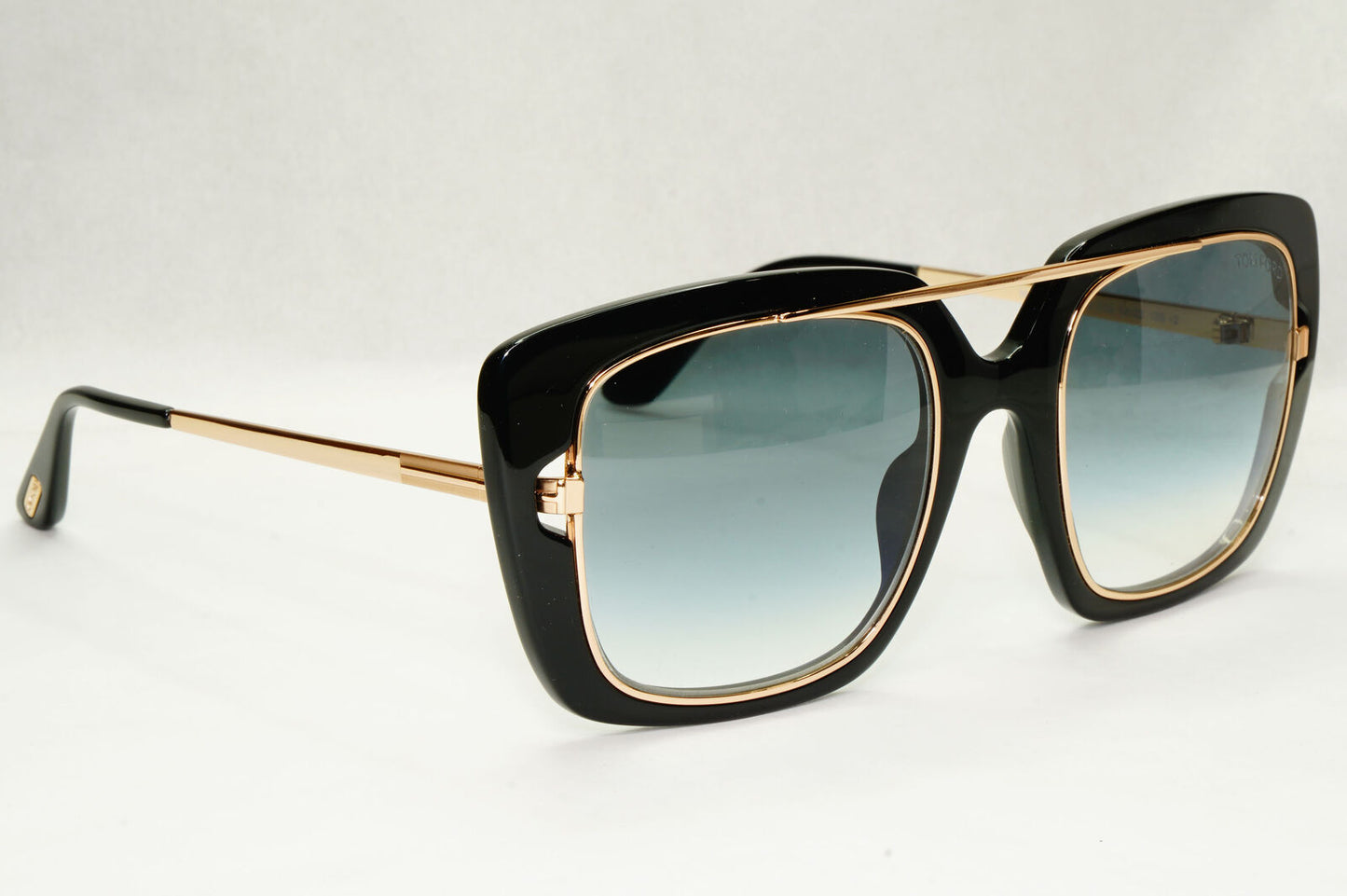 Tom Ford Sunglasses Marissa-02 Black Gold Blue Gradient Square FT0619 TF619 01B