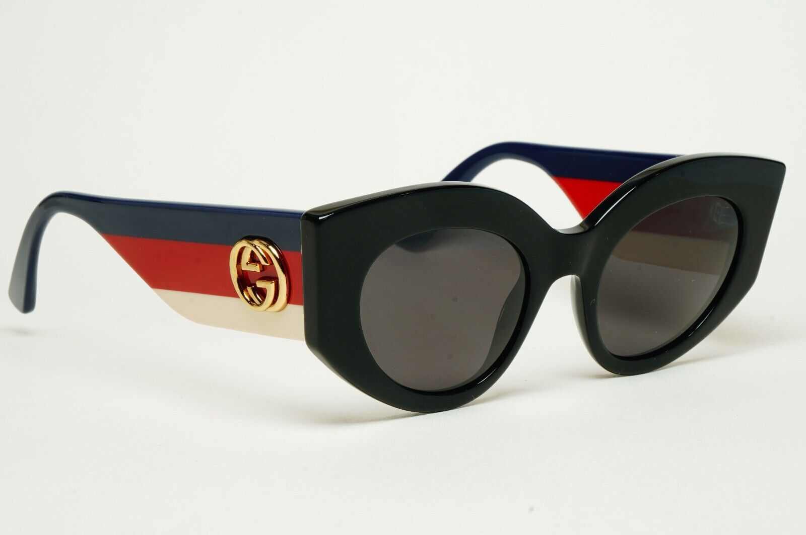 Gucci Sunglasses 2018 Square Black Oversized Large Blue Red GG0275S 001 290125