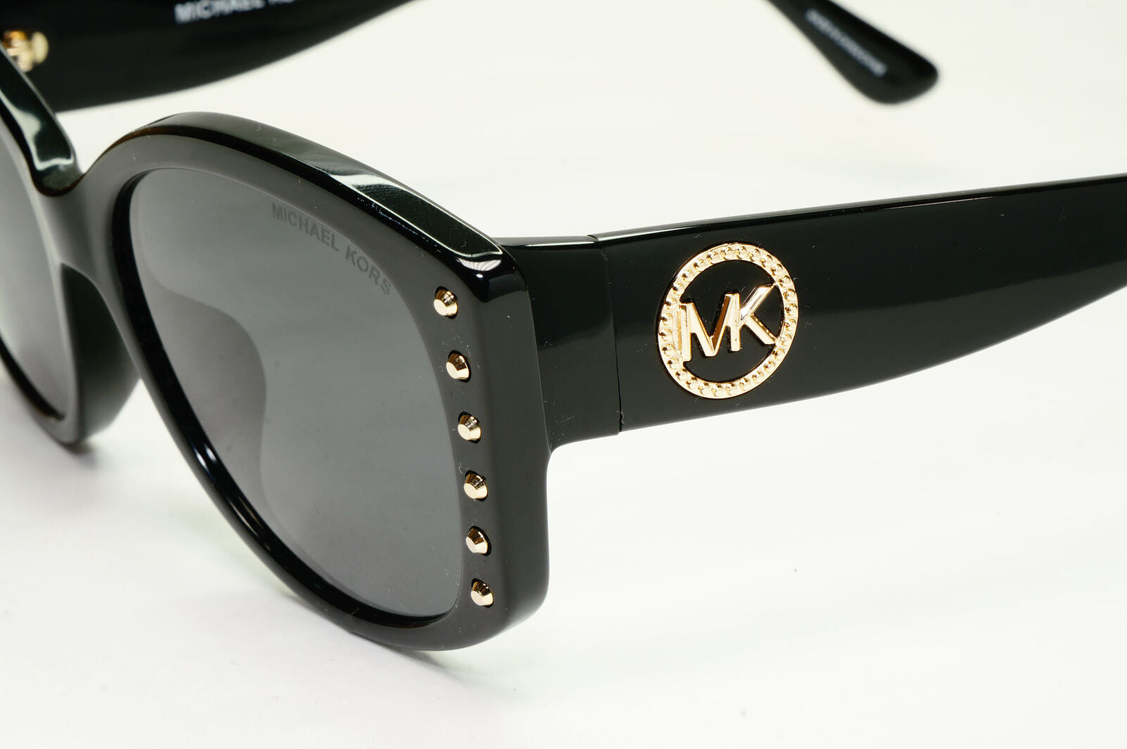Michael Kors Sunglasses Black Gold Studs Square MK 2175U Charleston 300587