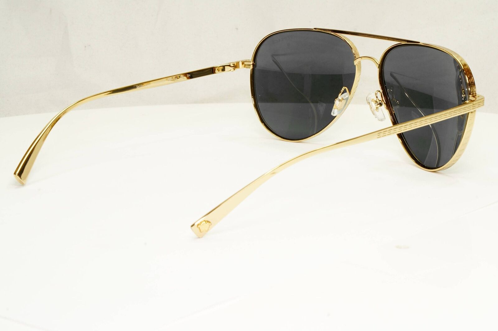 Versace Sunglasses Gold Pilot Metal Black Grey MOD VE 2217 1002/87 59mm