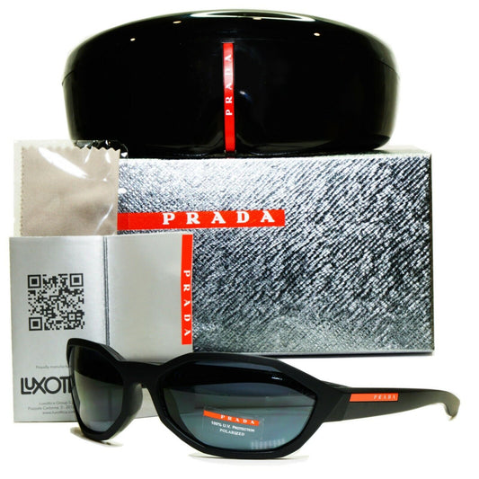 Authentic PRADA SS19 Mens Polarized Boxed Sunglasses Black SPS 04U 1BO-5Z1 27451