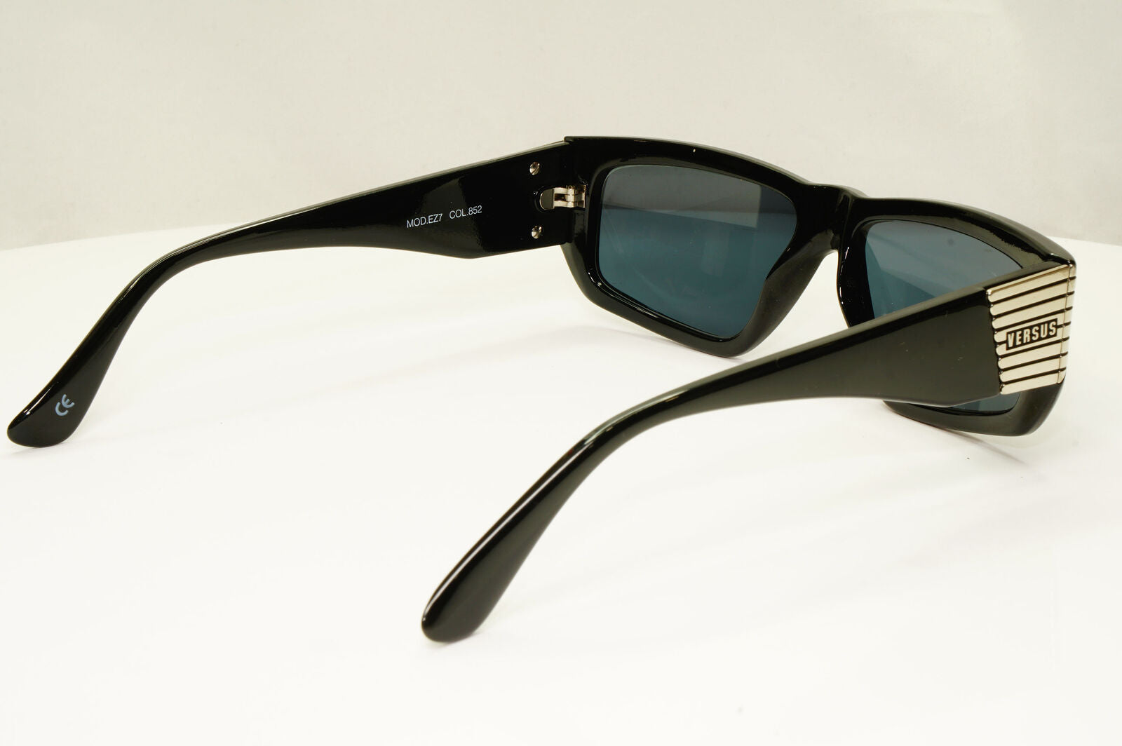 Versus 1995 Vintage Black Silver Sunglasses by Gianni Versace MOD EZ7 COL 852