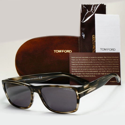 Tom Ford Sunglasses Mason Grey Brown Tortoise Square TF 445 FT0445 20A 58mm