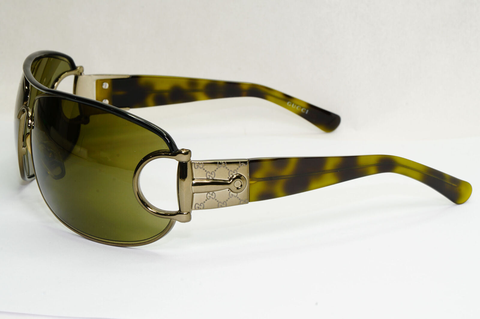 Gucci Sunglasses 2008 Horsebit Green Tortoise Wrap GG 2760/S LHVYS 180224