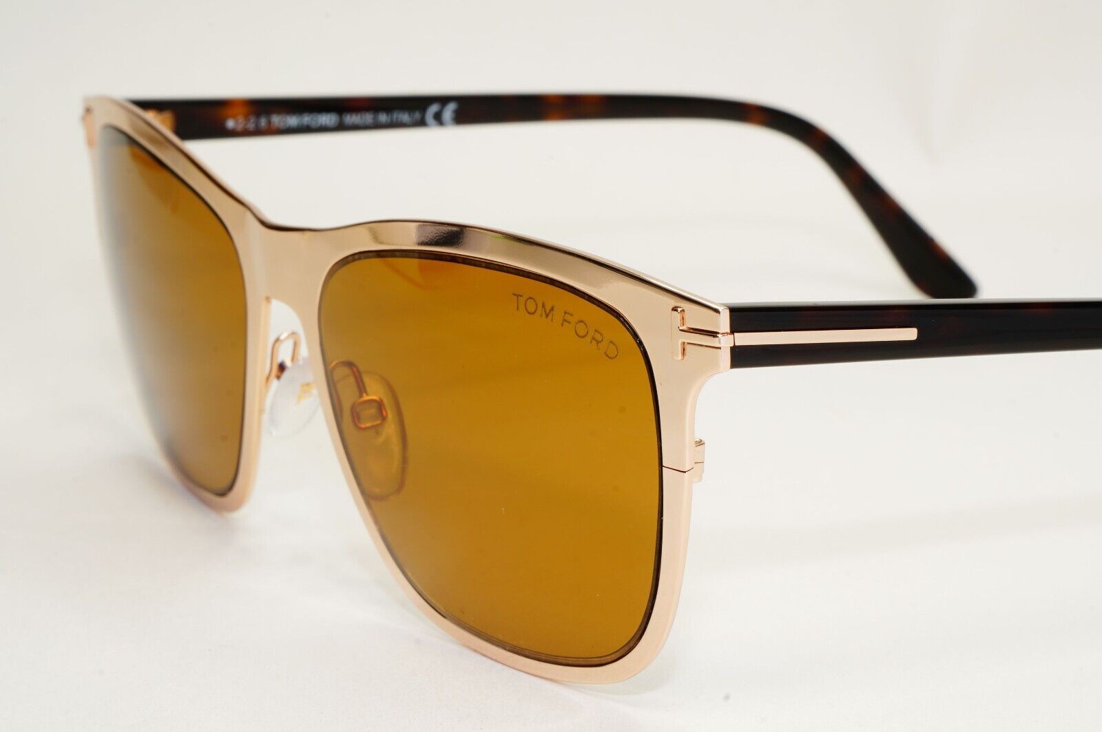 Tom Ford Sunglasses Alasdhair Gold Brown Metal Square FT0526 TF 526 28E 55mm