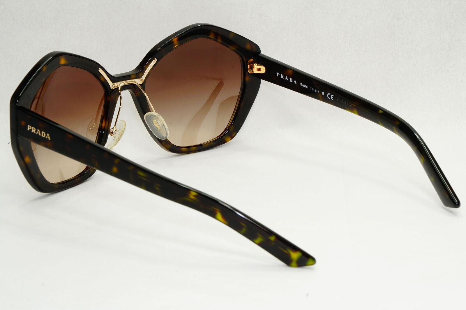 Prada Sunglasses Brown Tortoise Angular Gradient PR08XS SPR 08X 2AU-6S1 58mm