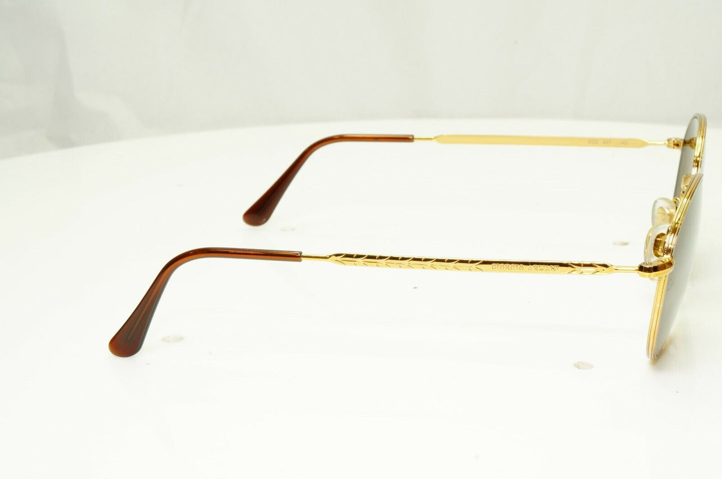 Authentic Giorgio Armani 1997 Vintage Sunglasses Gold Round Men Women 652 927